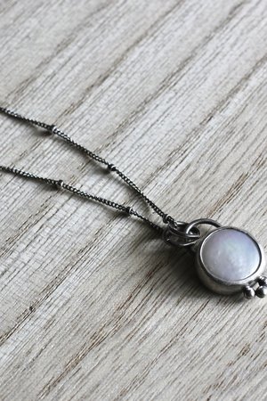 Delicate Coin Pearl and Sterling Silver Necklace