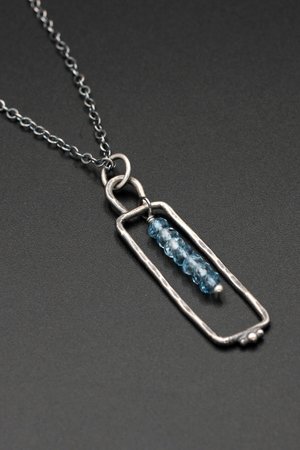 London Blue Topaz and Sterling Silver Necklace