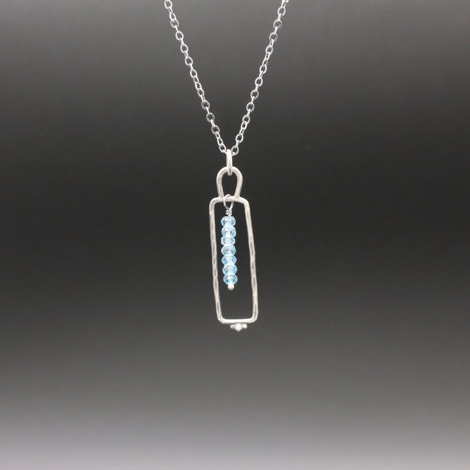 London Blue Topaz and Sterling Silver Necklace