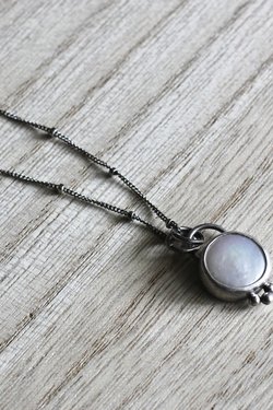 Delicate Coin Pearl and Sterling Silver Necklace