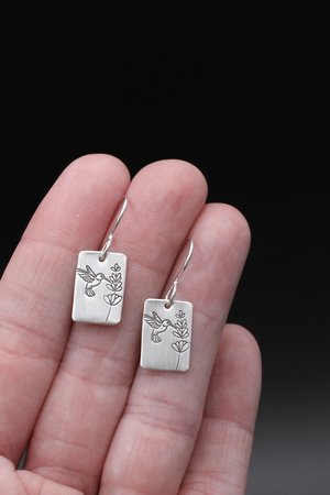 Dainty Hummingbird Earrings