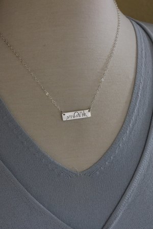 St. Louis Skyline Necklace, Bar Necklace in Sterling Silver