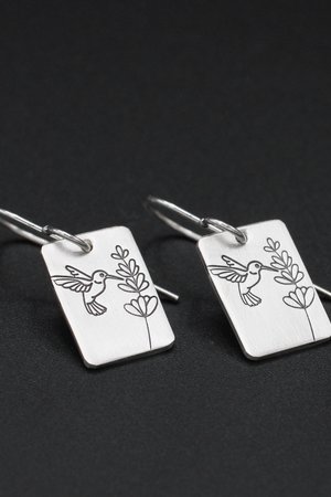 Dainty Hummingbird Earrings