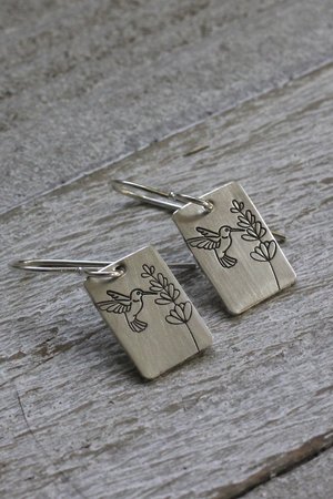 Dainty Hummingbird Earrings