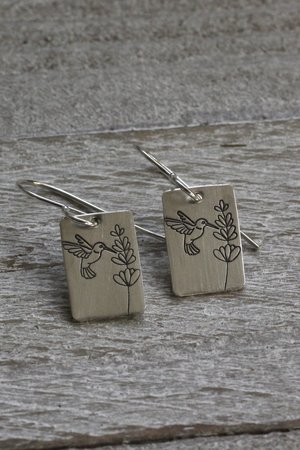 Dainty Hummingbird Earrings