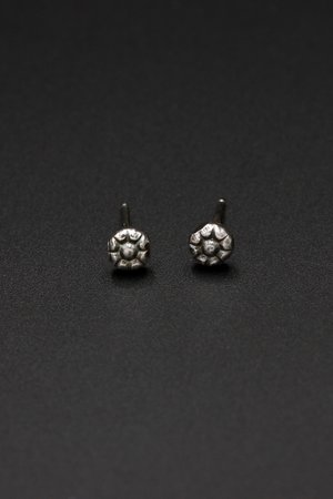 Tiny Sterling Silver Flower Stud Earrings