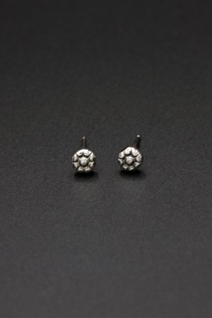 Tiny Sterling Silver Flower Stud Earrings