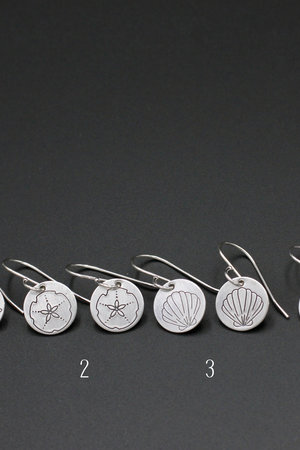 Small Sterling Silver Shell Earrings