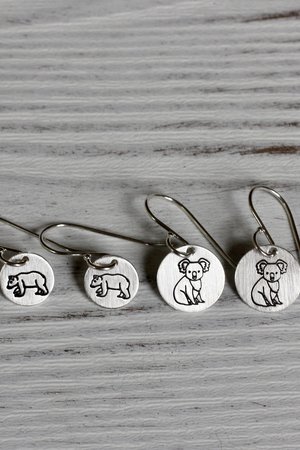 Small Sterling Silver Pet Earrings