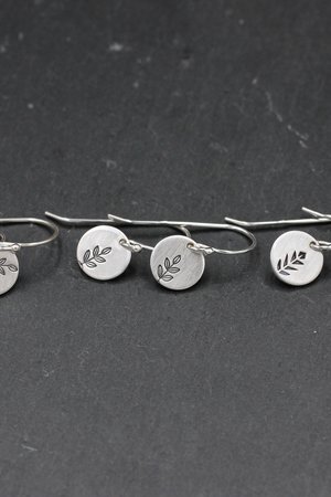 Itty Bitty Leaf Earrings, Tiny Sterling Silver Earrings, Gifts for Girls, Women, Hand Stamped