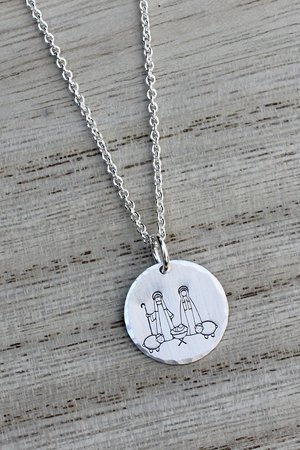 Sterling Silver Nativity Necklace