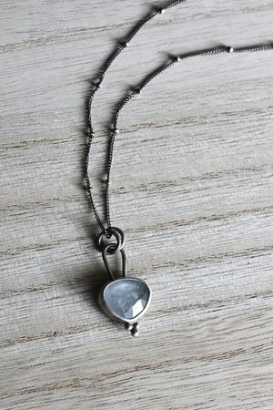 Aquamarine and Sterling Silver Necklace