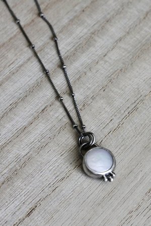 Delicate Coin Pearl and Sterling Silver Necklace