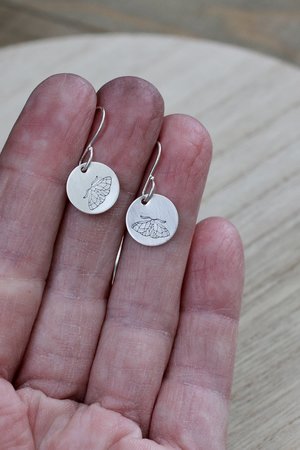 Little Sterling Silver Moth Earrings