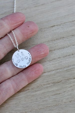 Oh Holy Night Nativity Necklace in Sterling Silver
