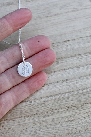 Tiny Peace Dove Necklace in Sterling Silver