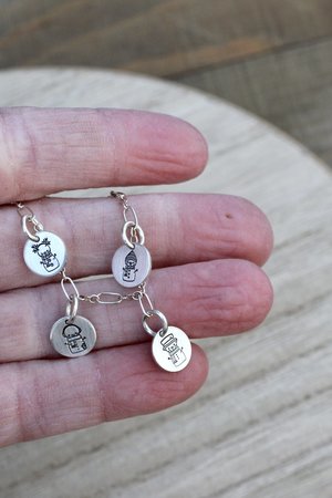 Tiny Sterling Silver Snowman Necklace