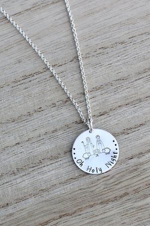 Oh Holy Night Nativity Necklace in Sterling Silver