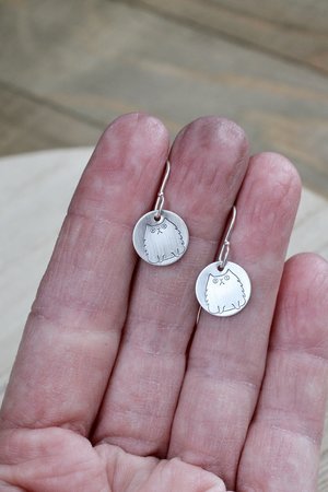 Little Sterling Silver Cat Earrings