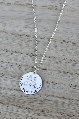 Oh Holy Night Nativity Necklace in Sterling Silver