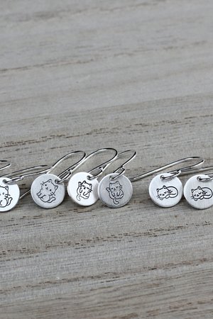 Little Flower Animal Earrings in Sterling Silver