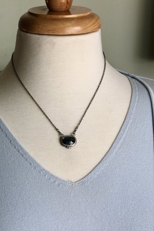 Blue Kyanite Pendant Necklace in Sterling Silver