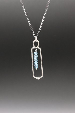 London Blue Topaz and Sterling Silver Necklace