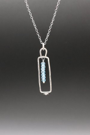 London Blue Topaz and Sterling Silver Necklace