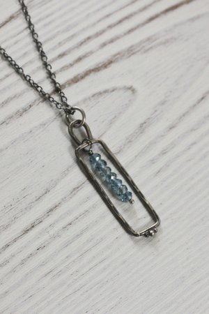 London Blue Topaz and Sterling Silver Necklace