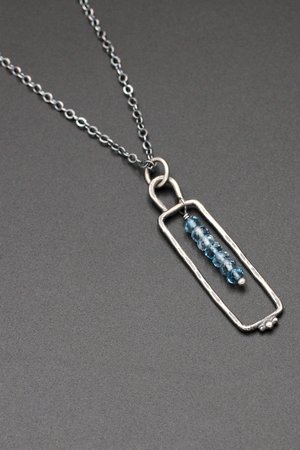 London Blue Topaz and Sterling Silver Necklace