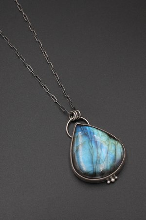 Labradorite and Sterling Silver Necklace