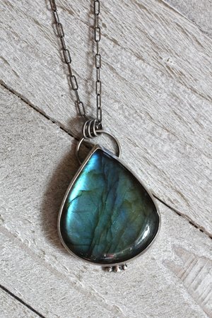 Labradorite and Sterling Silver Necklace