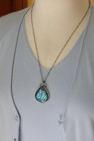 Labradorite and Sterling Silver Necklace