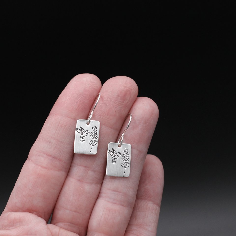 Dainty Hummingbird Earrings