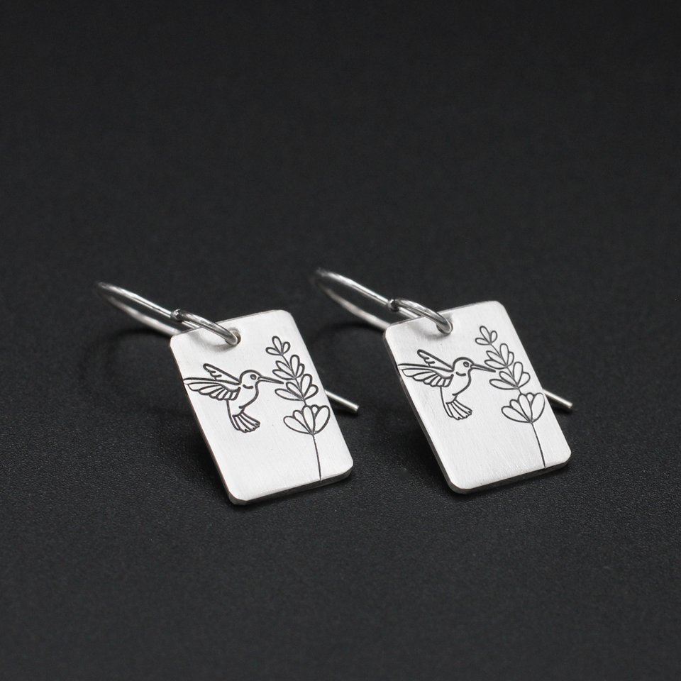 Dainty Hummingbird Earrings