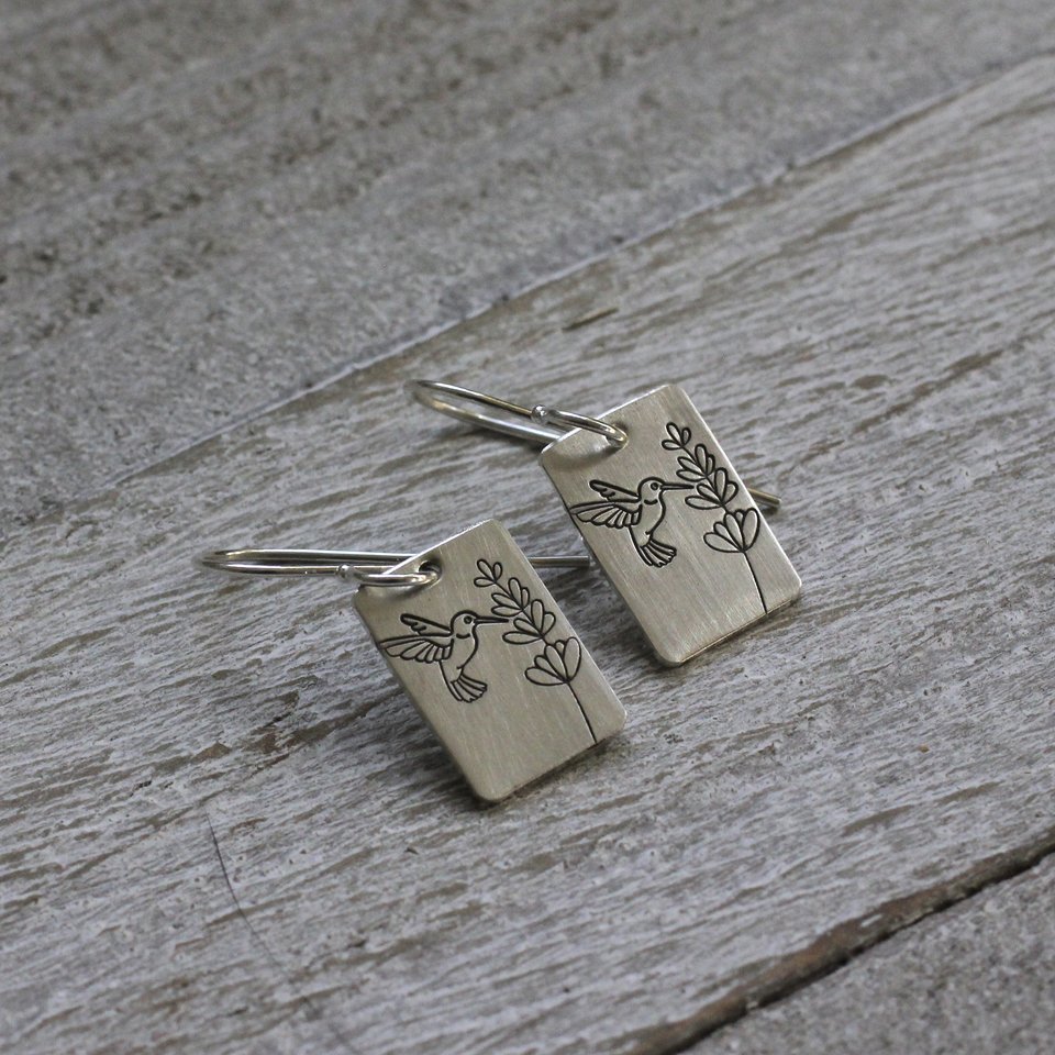 Dainty Hummingbird Earrings