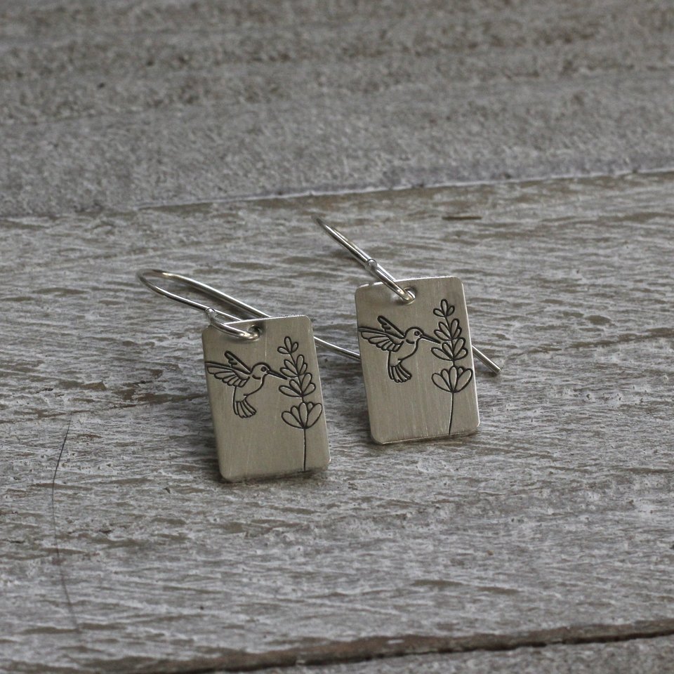 Dainty Hummingbird Earrings