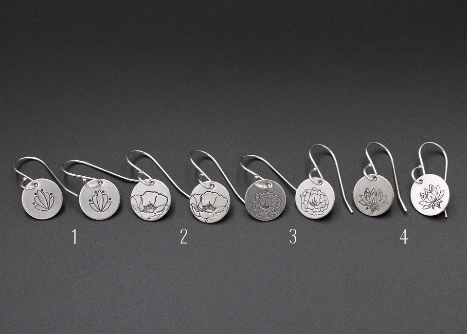 Small Sterling Silver Flower Earrings