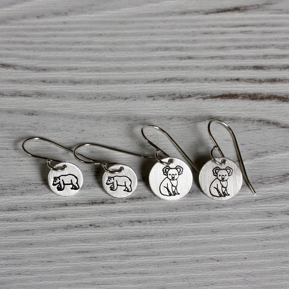 Small Sterling Silver Pet Earrings