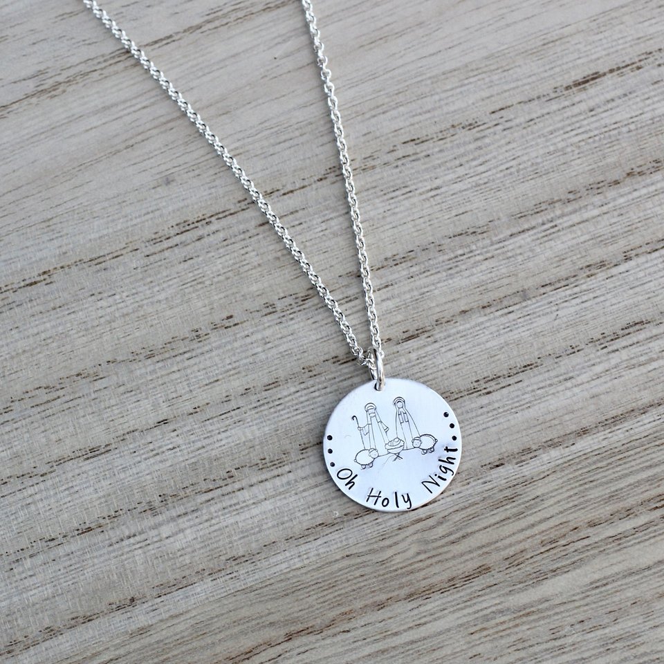 Oh Holy Night Nativity Necklace in Sterling Silver