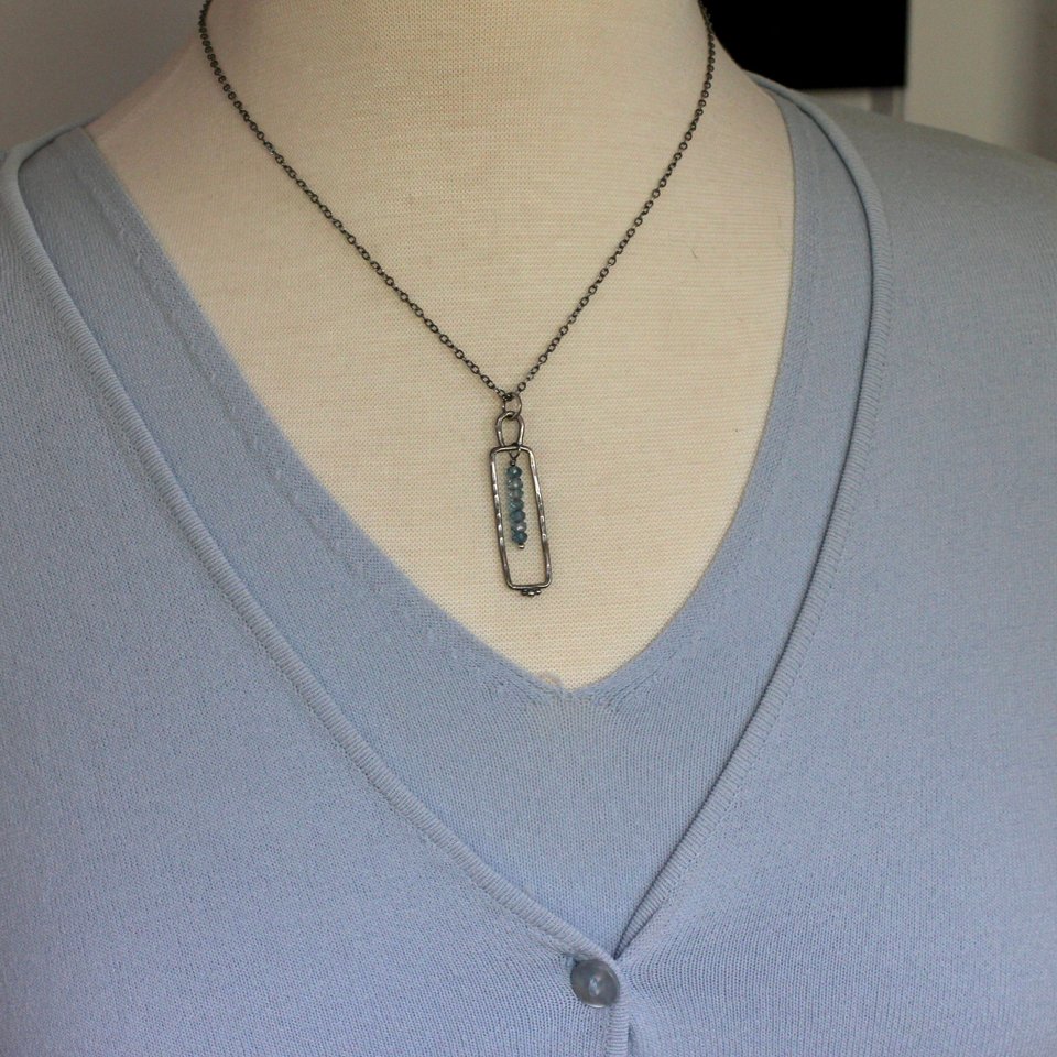 London Blue Topaz and Sterling Silver Necklace