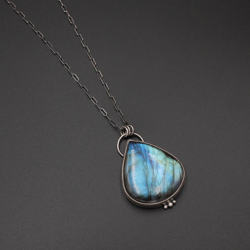 Labradorite and Sterling Silver Necklace