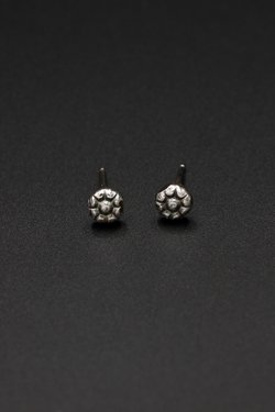 Tiny Sterling Silver Flower Stud Earrings