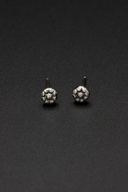 Tiny Sterling Silver Flower Stud Earrings