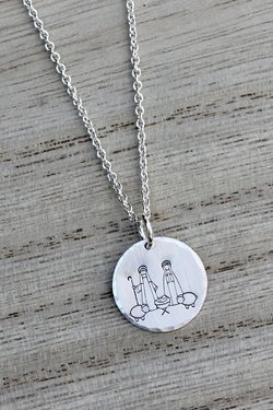 Sterling Silver Nativity Necklace