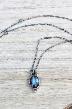 Labradorite and Sterling Silver Necklace