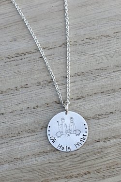 Oh Holy Night Nativity Necklace in Sterling Silver