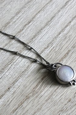 Delicate Coin Pearl and Sterling Silver Necklace