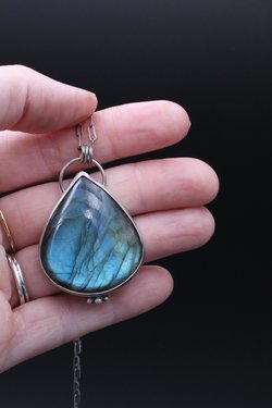 Labradorite and Sterling Silver Necklace